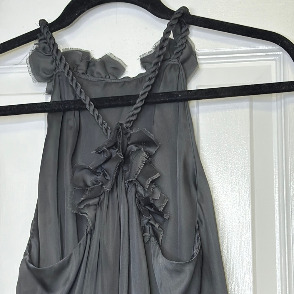 Violet & Claire Gray Ruffled Tank Top - Picture 9 of 9